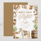 Cowboy Baby shower Kaart (Voorkant / Achterkant)