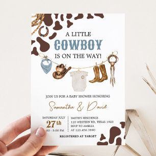 Cowboy Baby shower Kaart