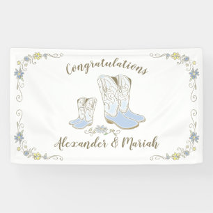 Cowboy Baby shower Land Western Blue Boy Spandoek