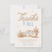 Cowboy Baby shower Merci Cartes (Devant)