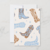 Cowboy Baby shower Merci Cartes (Dos)