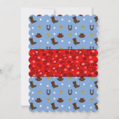 Cowboy Baby shower Nodig WESTERN / verjaardagsfees Kaart (Achterkant)