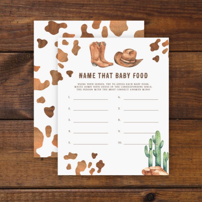 Cowboy Baby shower - Noem dat baby eten (Creator heeft geüpload)