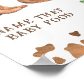 Cowboy baby shower Noem dat baby eten Poster (Hoek)