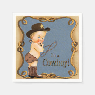 Cowboy Baby shower Servetten