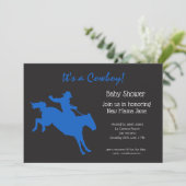 Cowboy Baby shower Uitnodiging (Staand voorkant)