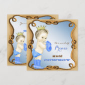 Cowboy Baby Shower Uitnodigingen (Voorkant / Achterkant)