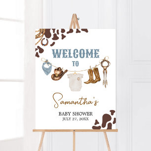 Cowboy Baby shower Welkom Poster