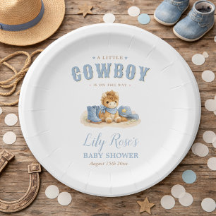 Cowboy Baby Shower Westers Thema Papieren Bordje