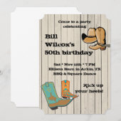 Cowboy BBQ en Square Dancce Party Kaart (Voorkant / Achterkant)