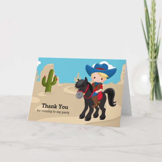 Cowboy Bedankkaart (Voorkant)