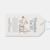 Cowboy Bedankkaartjes Cadeaulabel (Voorkant (Horizontaal))