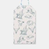 Cowboy Bedankkaartjes Cadeaulabel (Achterkant)