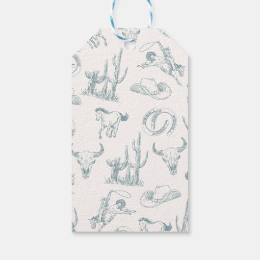 Cowboy bedankt Labels Cadeaulabel (Achterkant)