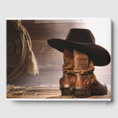 Cowboy Begrafenis Memorial Gastenboek (Achterkant)