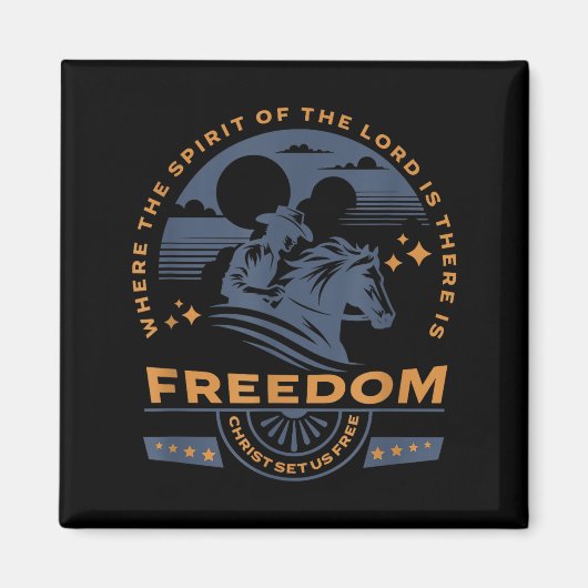 Cowboy Bible Scripture Verse Western Jesus For Men Magneet (Voorkant)