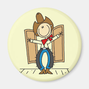 Cowboy bij Saloon T-shirts en Cadeaus Magneet