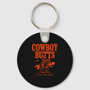 Cowboy billen drijven noten grappig land cowgirl sleutelhanger