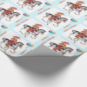 Cowboy Birthday Gift Wrap Cadeaupapier (Hoek)