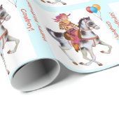 Cowboy Birthday Gift Wrap Cadeaupapier (Rol Hoek)