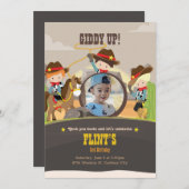 Cowboy Birthday Invitation (Devant / Derrière)