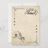 Cowboy Birthday Party Kaart (Achterkant)