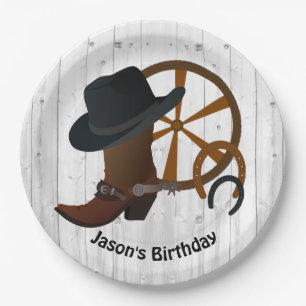 Cowboy Birthday Rustic Party Papieren Bordje