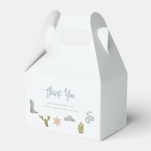Cowboy Blauw Western Baby shower Bedankdoosjes