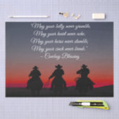 Cowboy Blessing Horse Silhouette Tissuepapier (Craft)