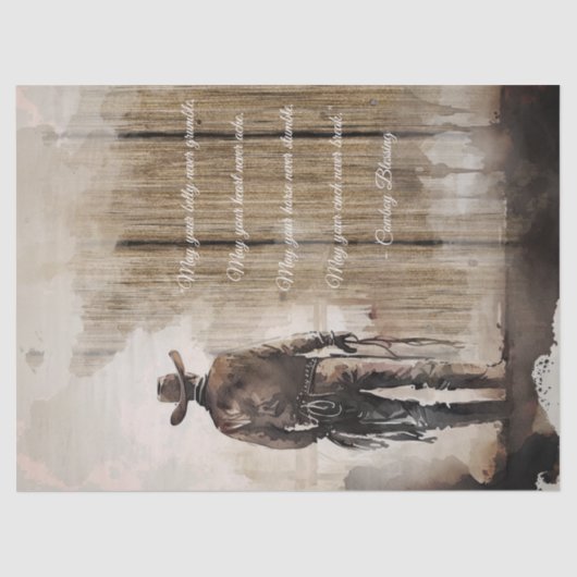 Cowboy Blessing Western Man Tissuepapier (Voorkant)