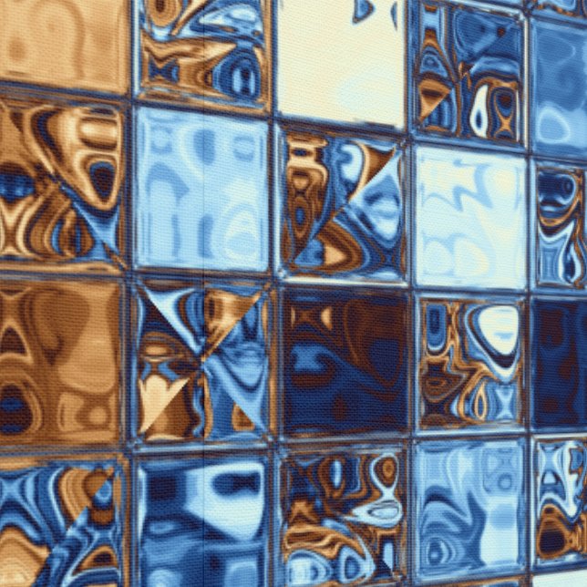 Cowboy Blue Bandana van Melissa Lea Behang (Zoom)