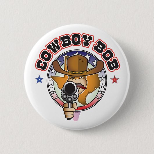 COWBOY BOB RONDE BUTTON 5,7 CM (Voorkant)