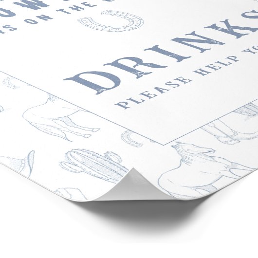 Cowboy - Boissons vous aider Poster (Coin)