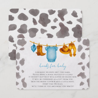 Cowboy Books for Baby Insert Card Boy Informatiekaartje