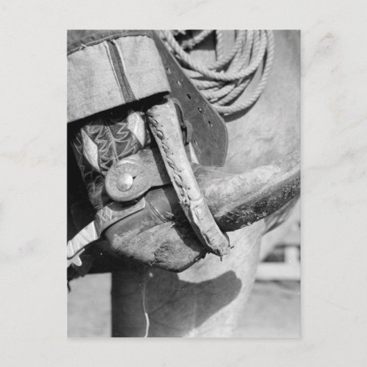 Cowboy Boot and Spur Foto Briefkaart (Voorkant)