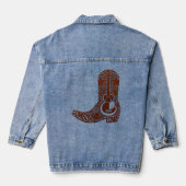 Cowboy Boot Blauw Denim Jas Jacket (Achterkant)