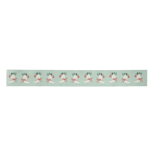 Cowboy Boot Christmas Gift Ribbon Lint (Voorkant)