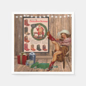 Cowboy Boot Christmas Servet (Voorkant)