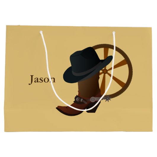 Cowboy Boot Design LGB Large Cadeauzakje (Achterkant)