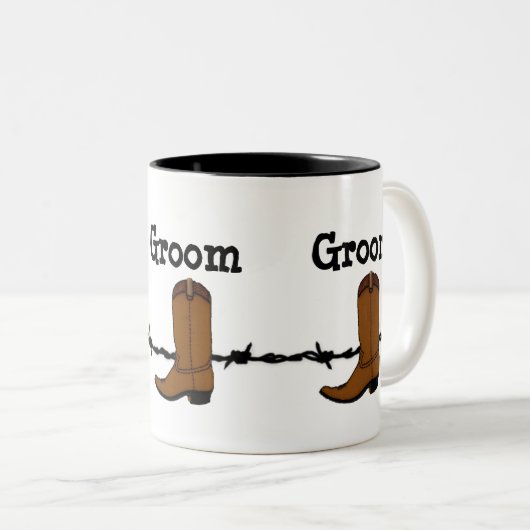 Cowboy Boot Groom Mug (Devant droit)