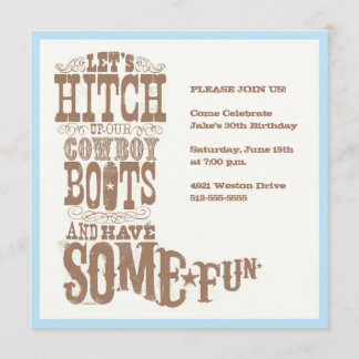 Cowboy Boot Invitation Kaart