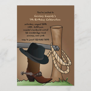 Cowboy Boot Invitation Kaart