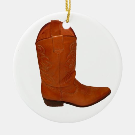 Cowboy Boot Keramisch Ornament (Voorkant)