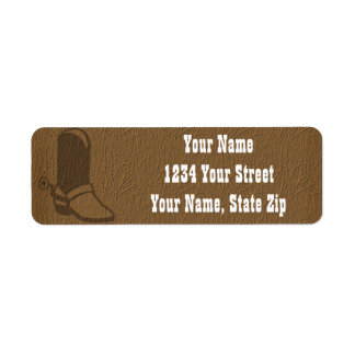 Cowboy Boot Return Address Labels