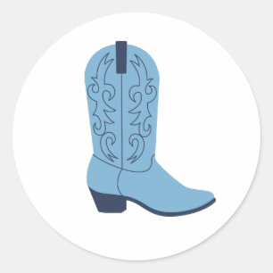 Cowboy Boot Ronde Sticker