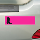 Cowboy Boot Silhouette Bumpersticker (Op auto)