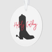 Cowboy Boot Silhouette HOWDY COWBOY bandana rouge (devant)