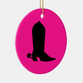 Cowboy Boot Silhouette Keramisch Ornament (Rechts)