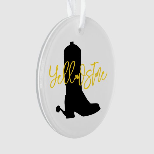 Cowboy Boot Silhouette NOM Bandana jaune Ouest (devant)