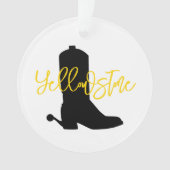 Cowboy Boot Silhouette NOM Bandana jaune Ouest (devant)